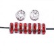 Strass rondellen 8mm Zilver - Cristal Rood